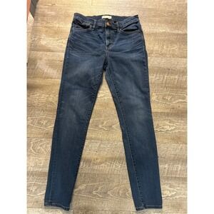 Madewell Women's Dark Wash High Rise Skinny Jeans Classic Denim